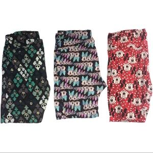Bundle of 3 LuLaRoe x Disney leggings